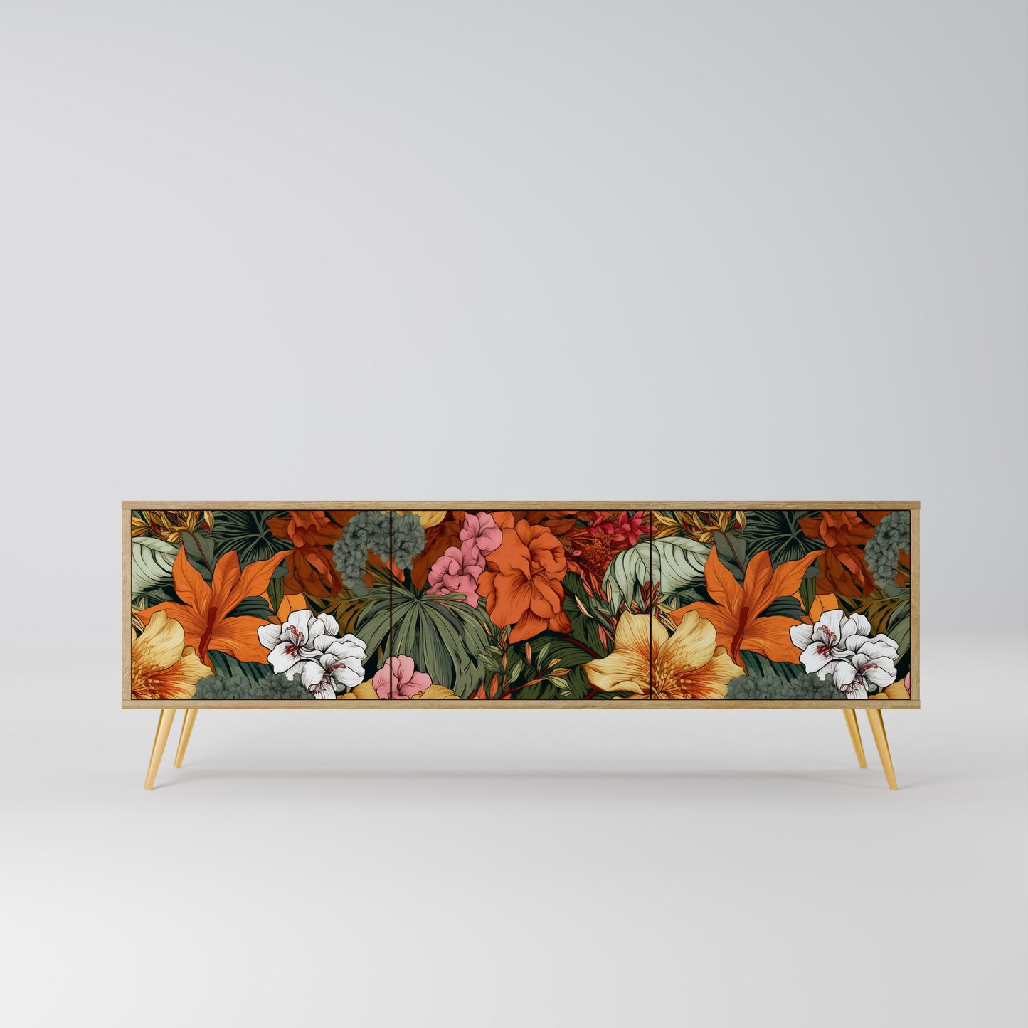 Mobile TV RADIANT FLORA a 3 ante in effetto rovere