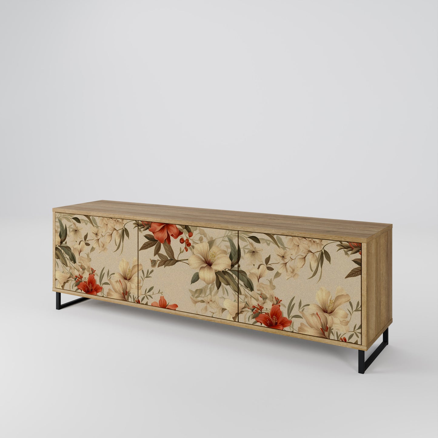 Mobile TV BLOOMING HARMONY a 3 ante in effetto rovere