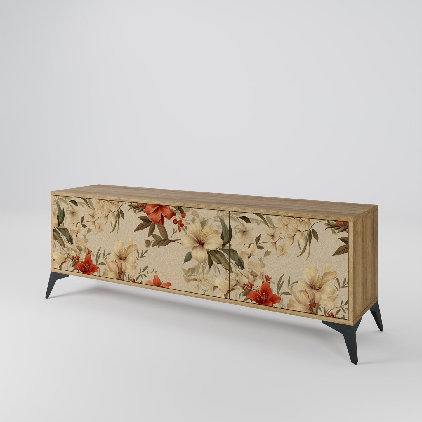Mobile TV BLOOMING HARMONY a 3 ante in effetto rovere