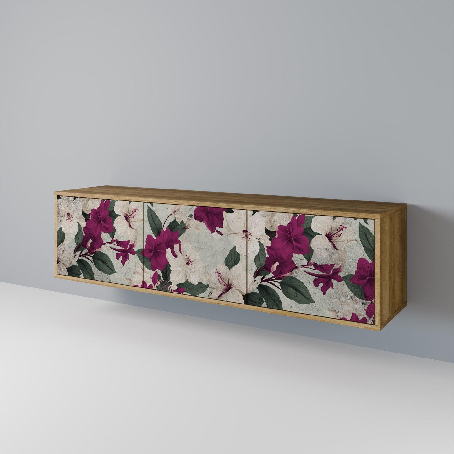 Mobile TV FLOWERET DREAM a 3 ante in effetto rovere