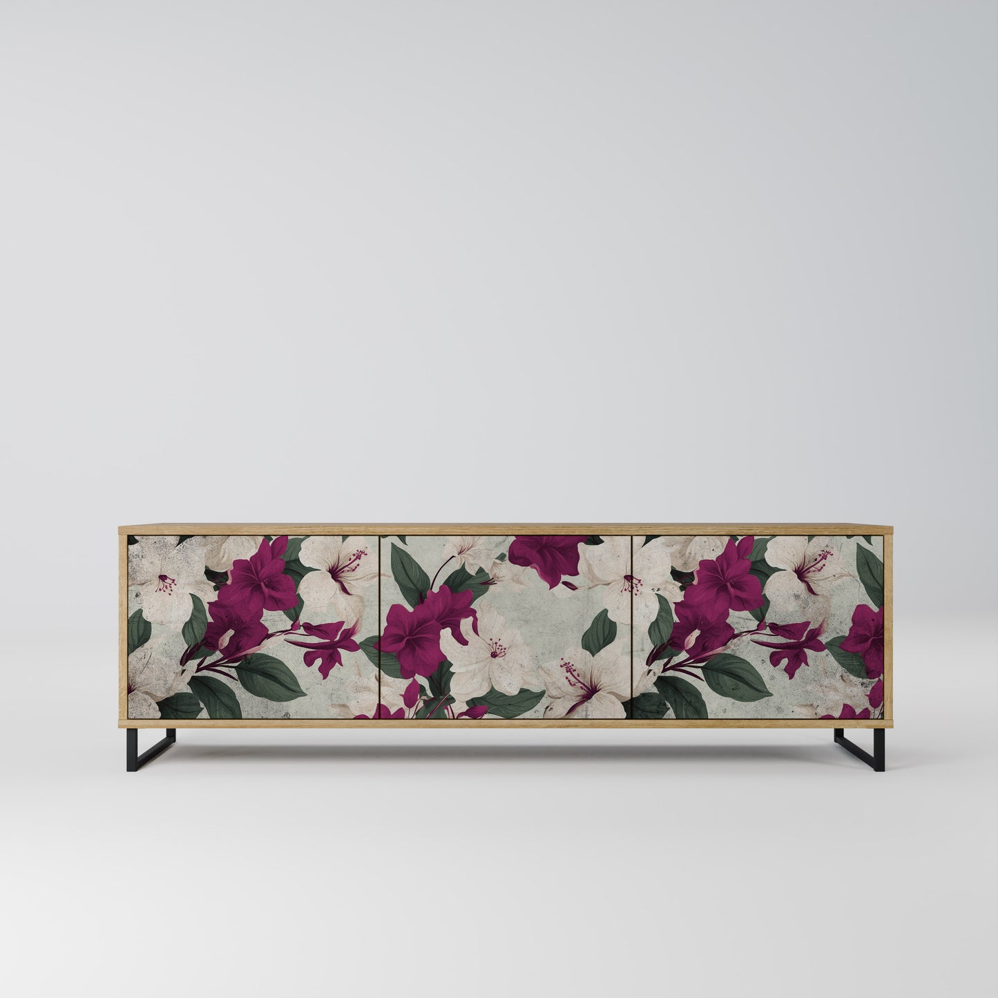 Mobile TV FLOWERET DREAM a 3 ante in effetto rovere