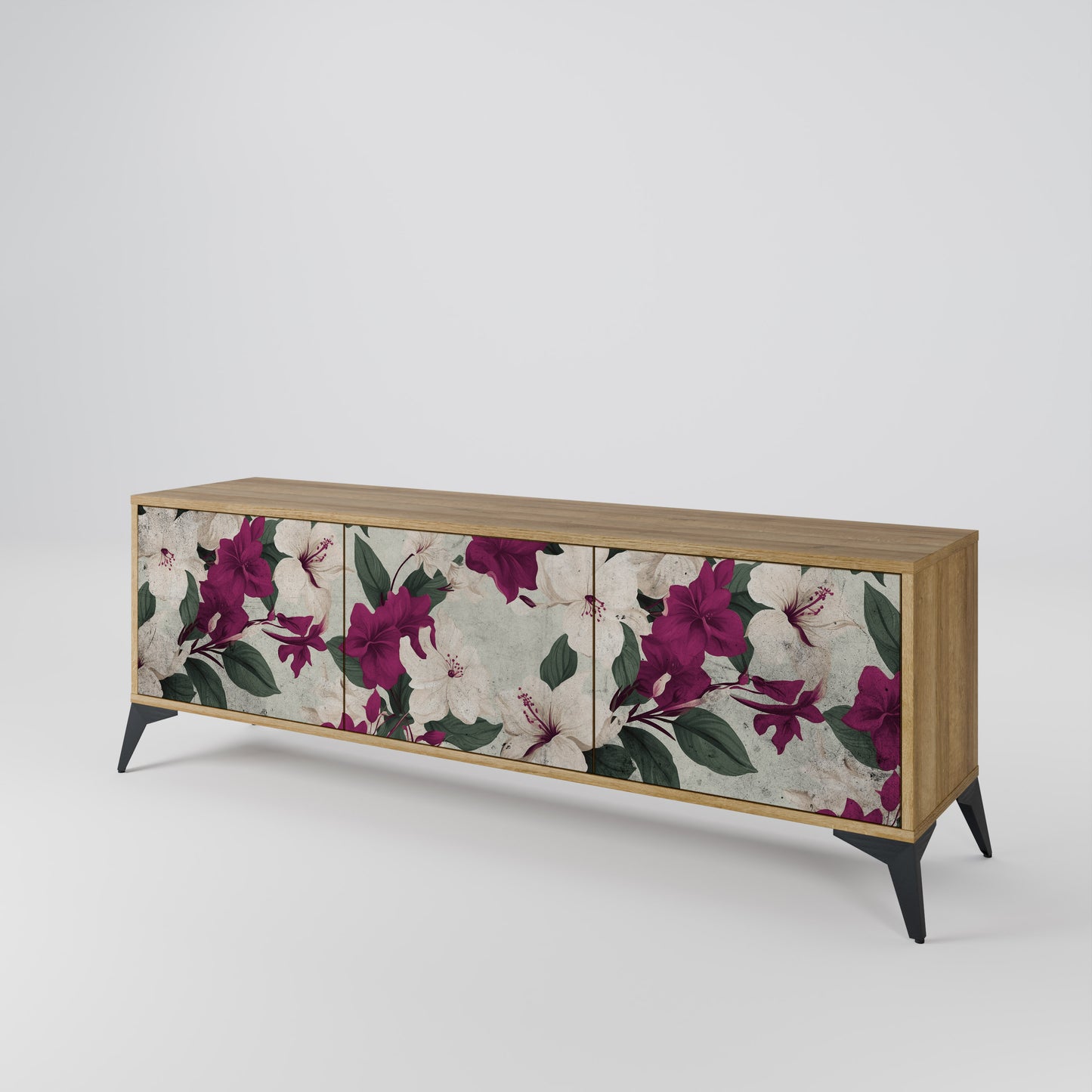 Mobile TV FLOWERET DREAM a 3 ante in effetto rovere