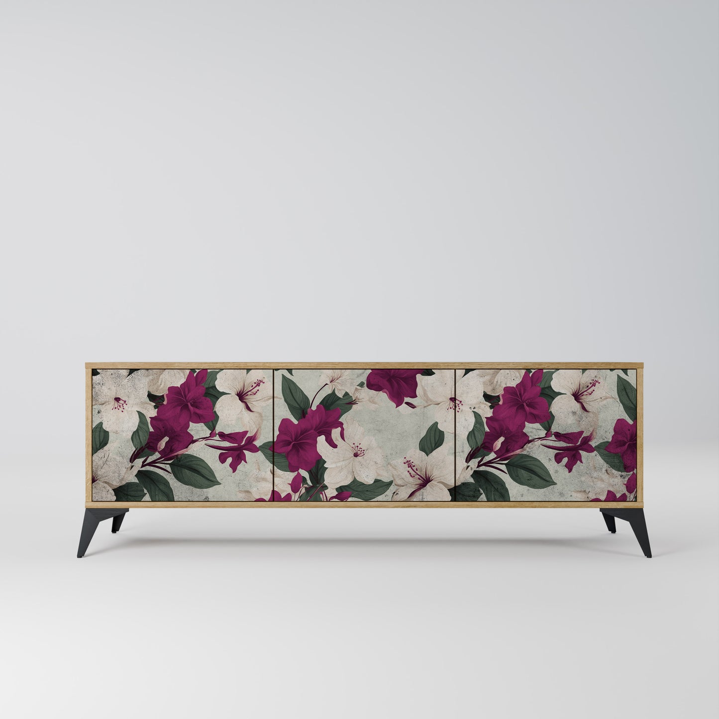 Mobile TV FLOWERET DREAM a 3 ante in effetto rovere