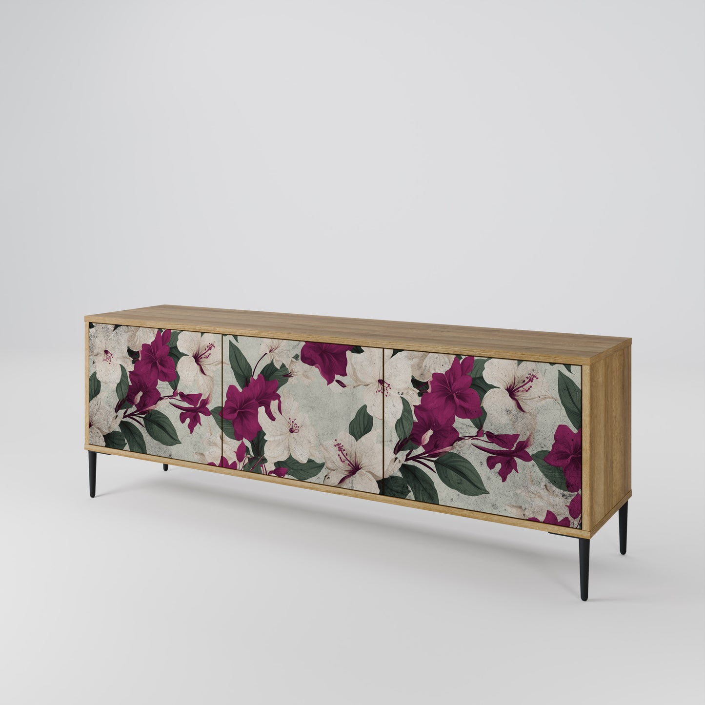 Mobile TV FLOWERET DREAM a 3 ante in effetto rovere