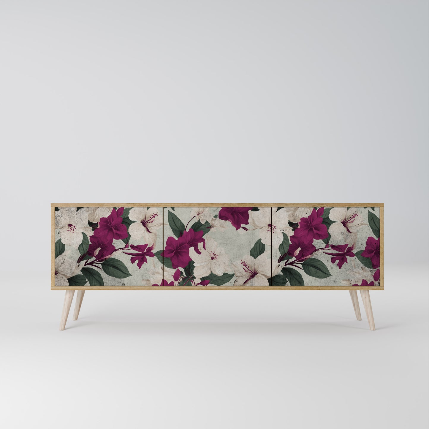 Mobile TV FLOWERET DREAM a 3 ante in effetto rovere