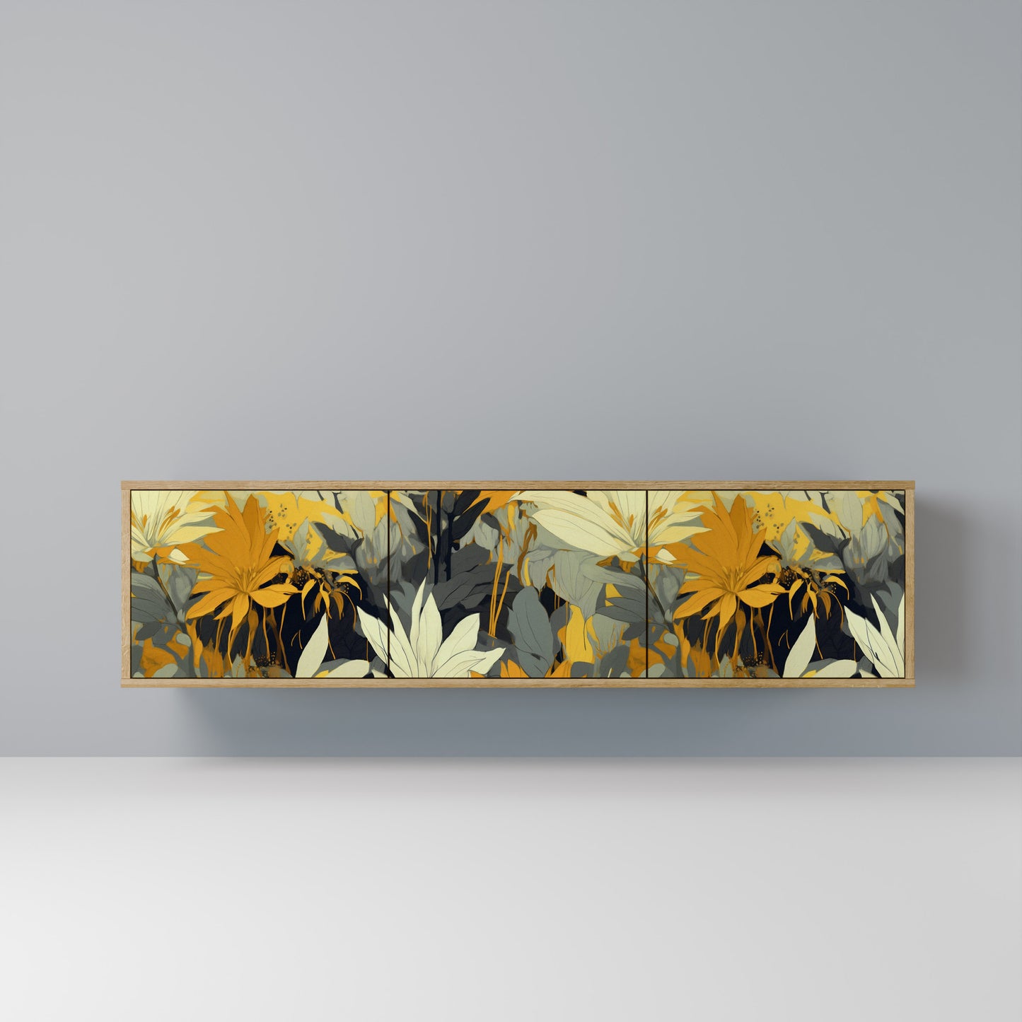 Mobile TV a 3 ante SUNKISSED LILY in effetto rovere