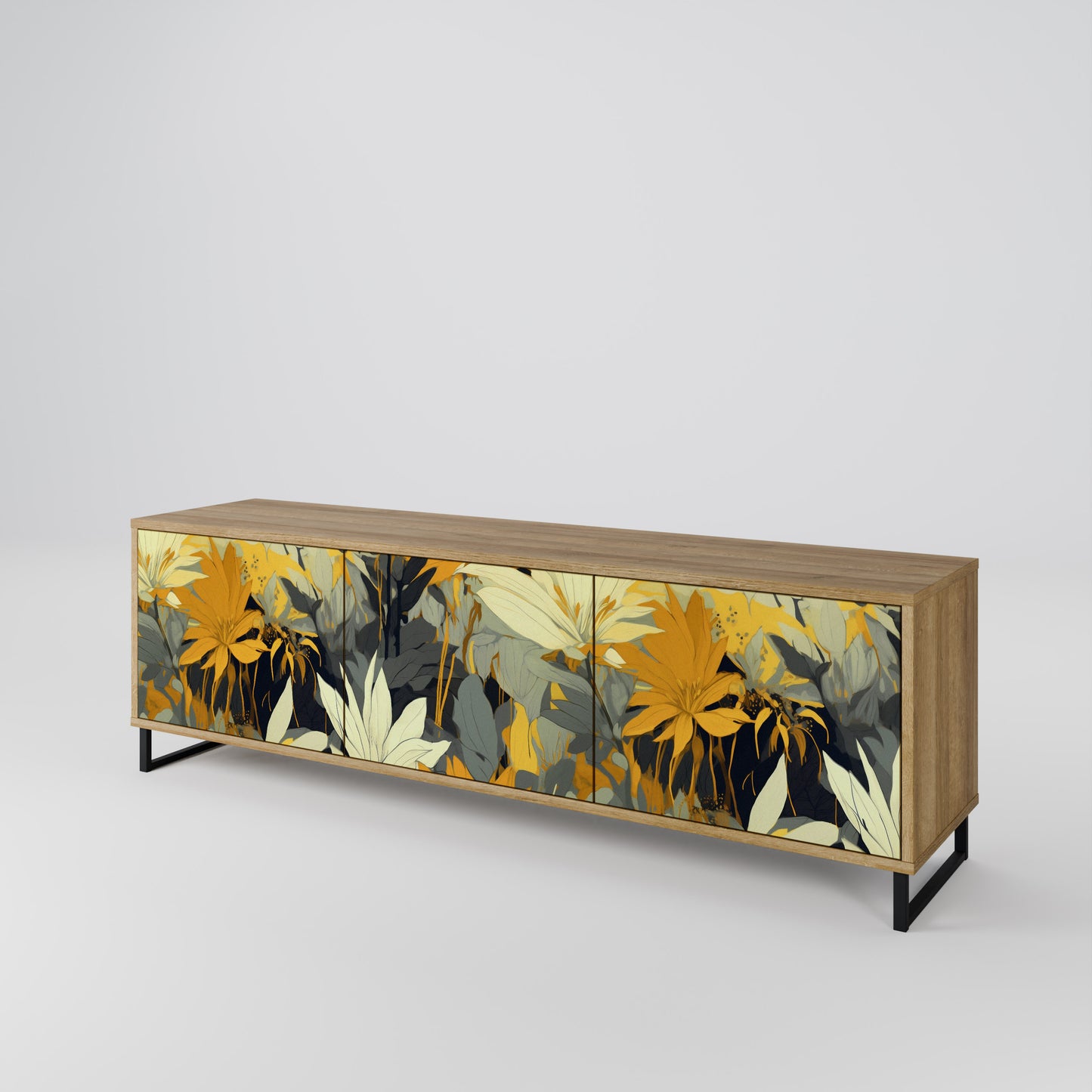 Mobile TV a 3 ante SUNKISSED LILY in effetto rovere