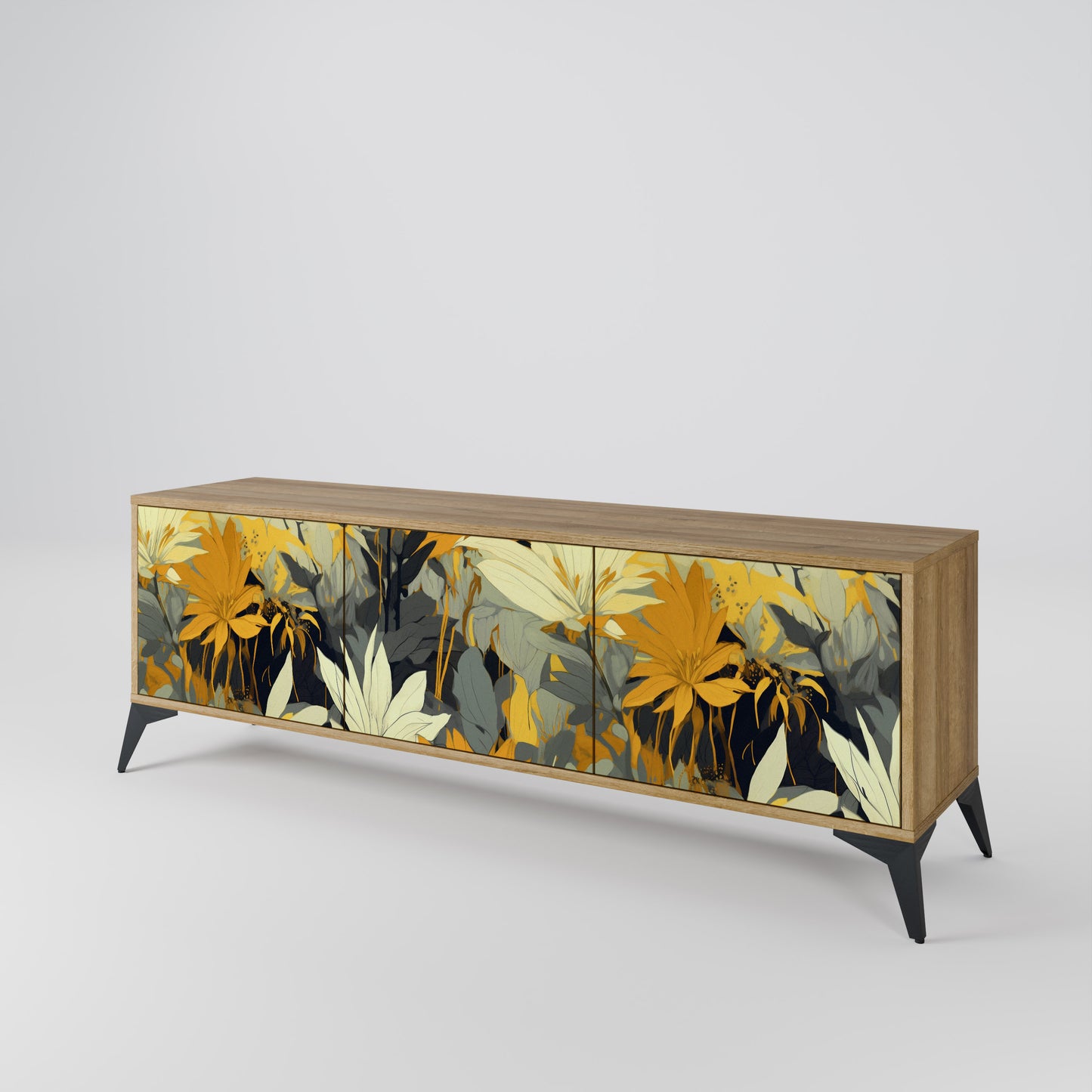 Mobile TV a 3 ante SUNKISSED LILY in effetto rovere