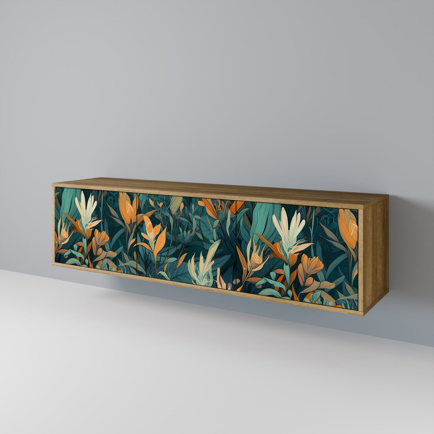 Mobile TV FLORAL SERENITY a 3 ante in effetto rovere