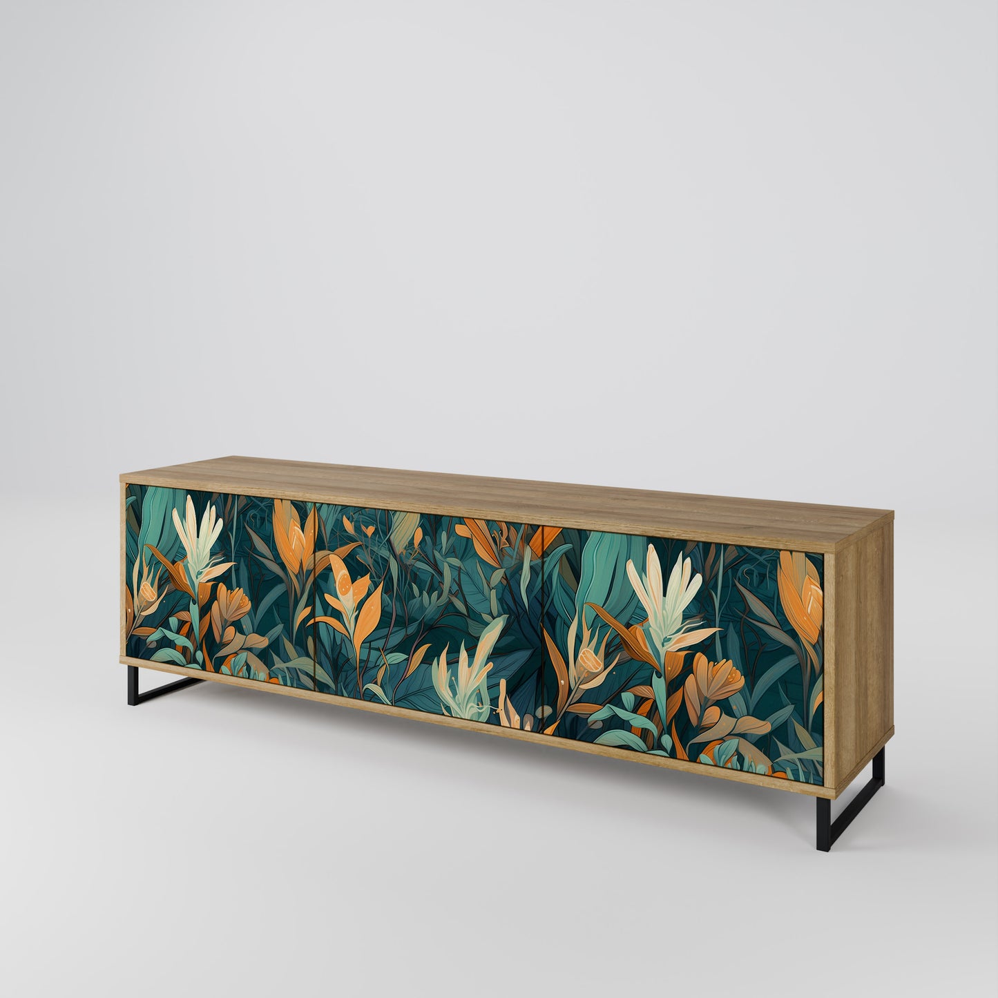 Mobile TV FLORAL SERENITY a 3 ante in effetto rovere