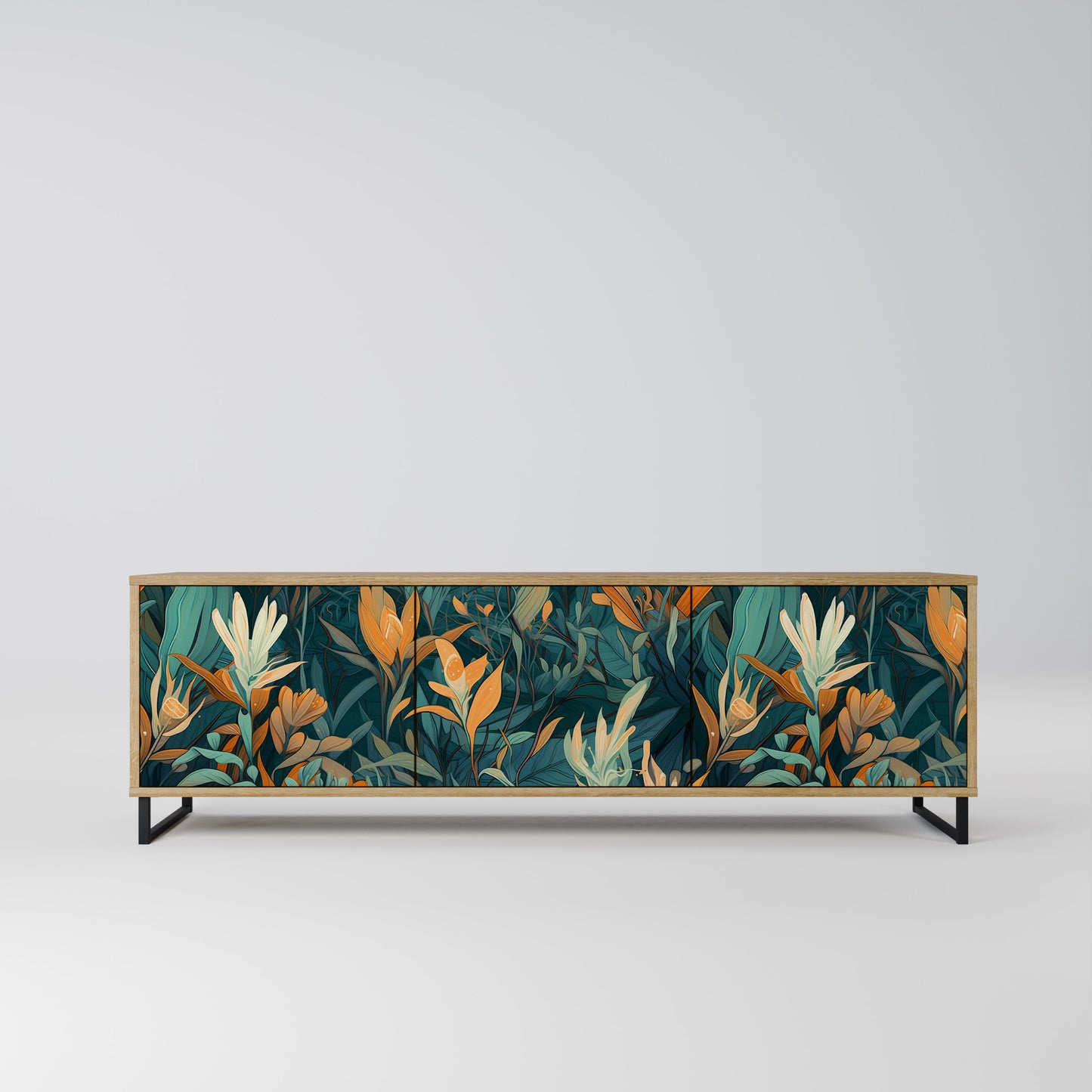 Mobile TV FLORAL SERENITY a 3 ante in effetto rovere