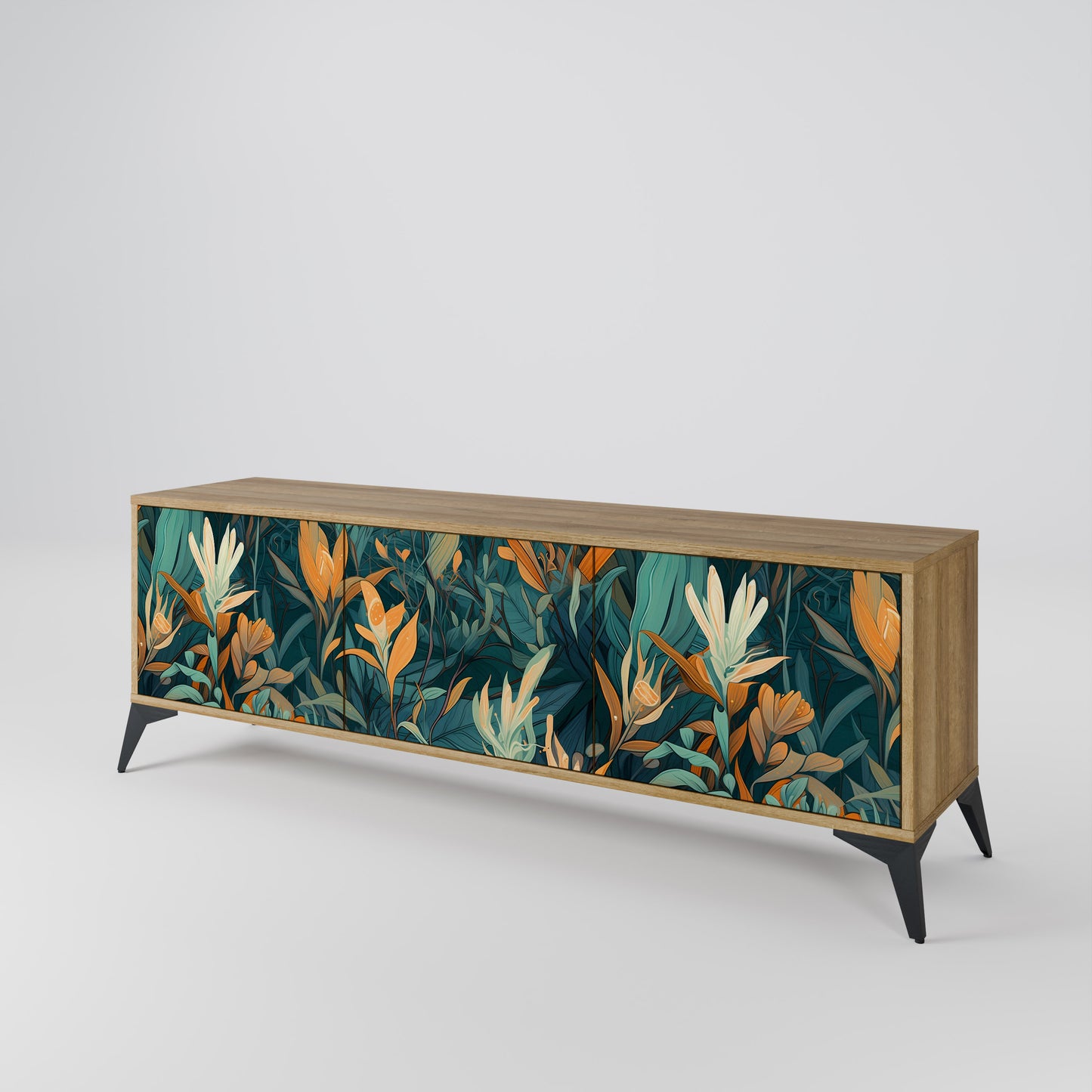 Mobile TV FLORAL SERENITY a 3 ante in effetto rovere