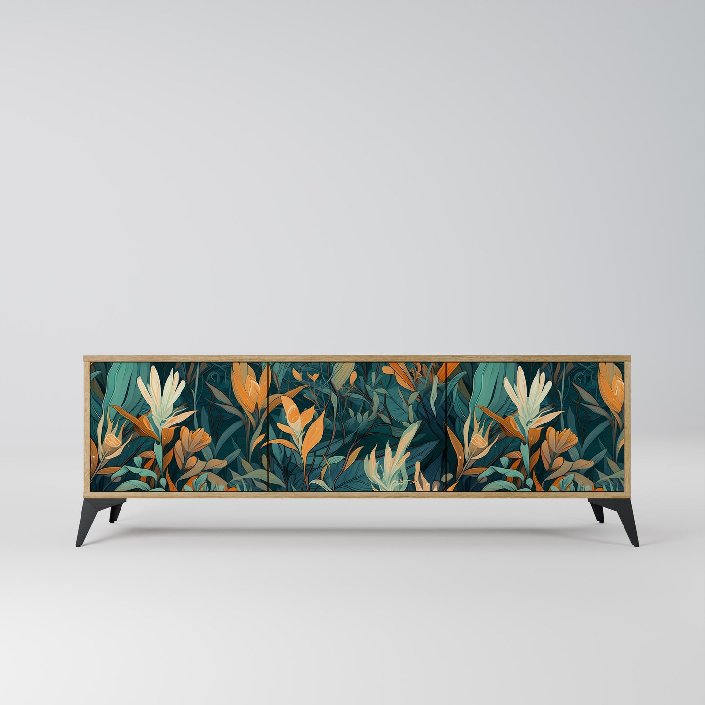 Mobile TV FLORAL SERENITY a 3 ante in effetto rovere