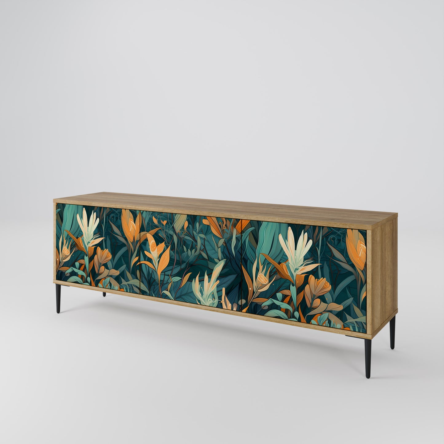 Mobile TV FLORAL SERENITY a 3 ante in effetto rovere