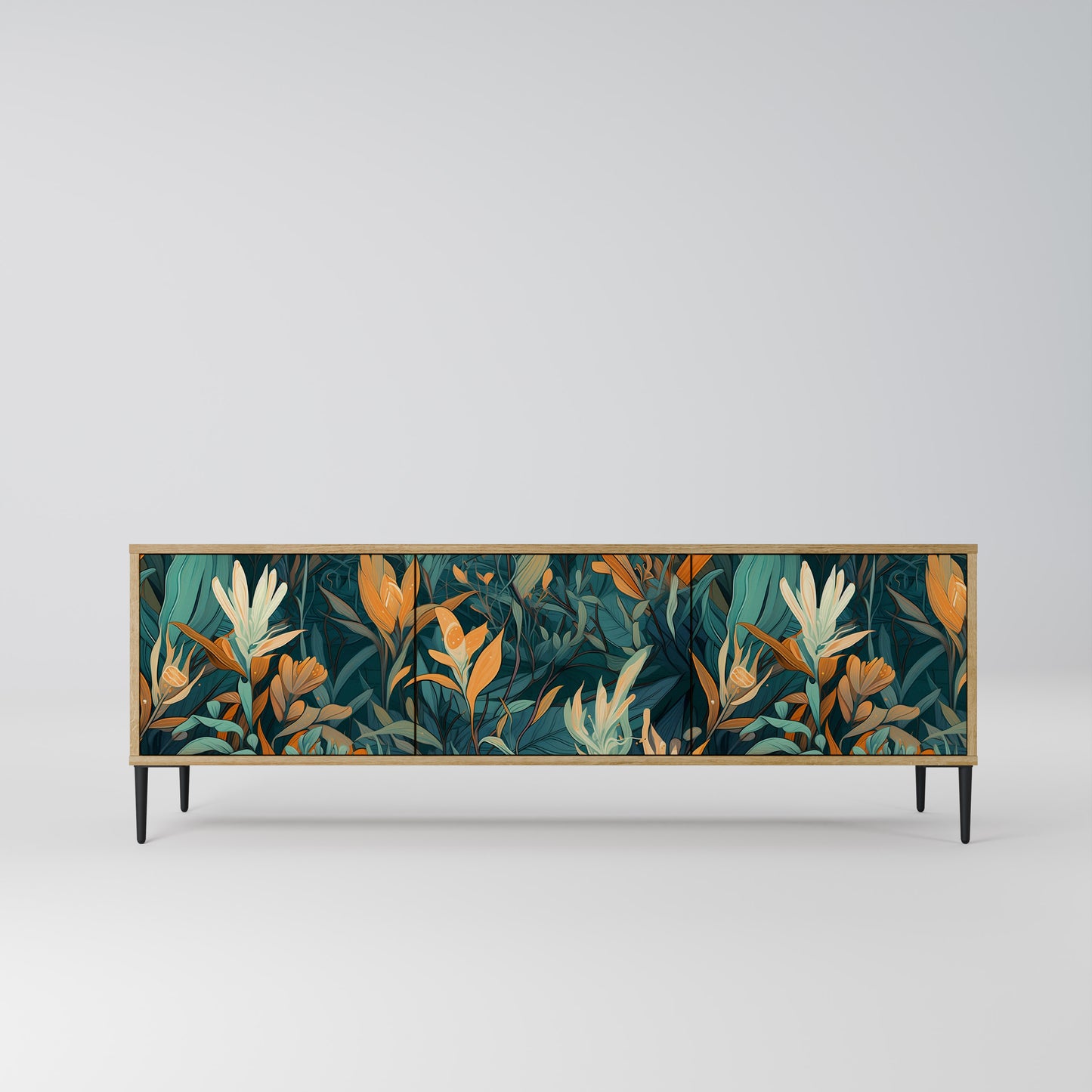 Mobile TV FLORAL SERENITY a 3 ante in effetto rovere