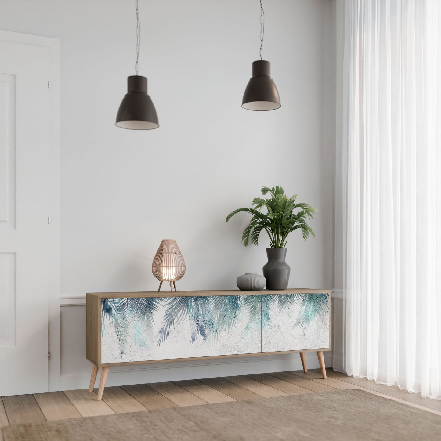 PALM VEIL Mobile TV a 3 ante in effetto rovere