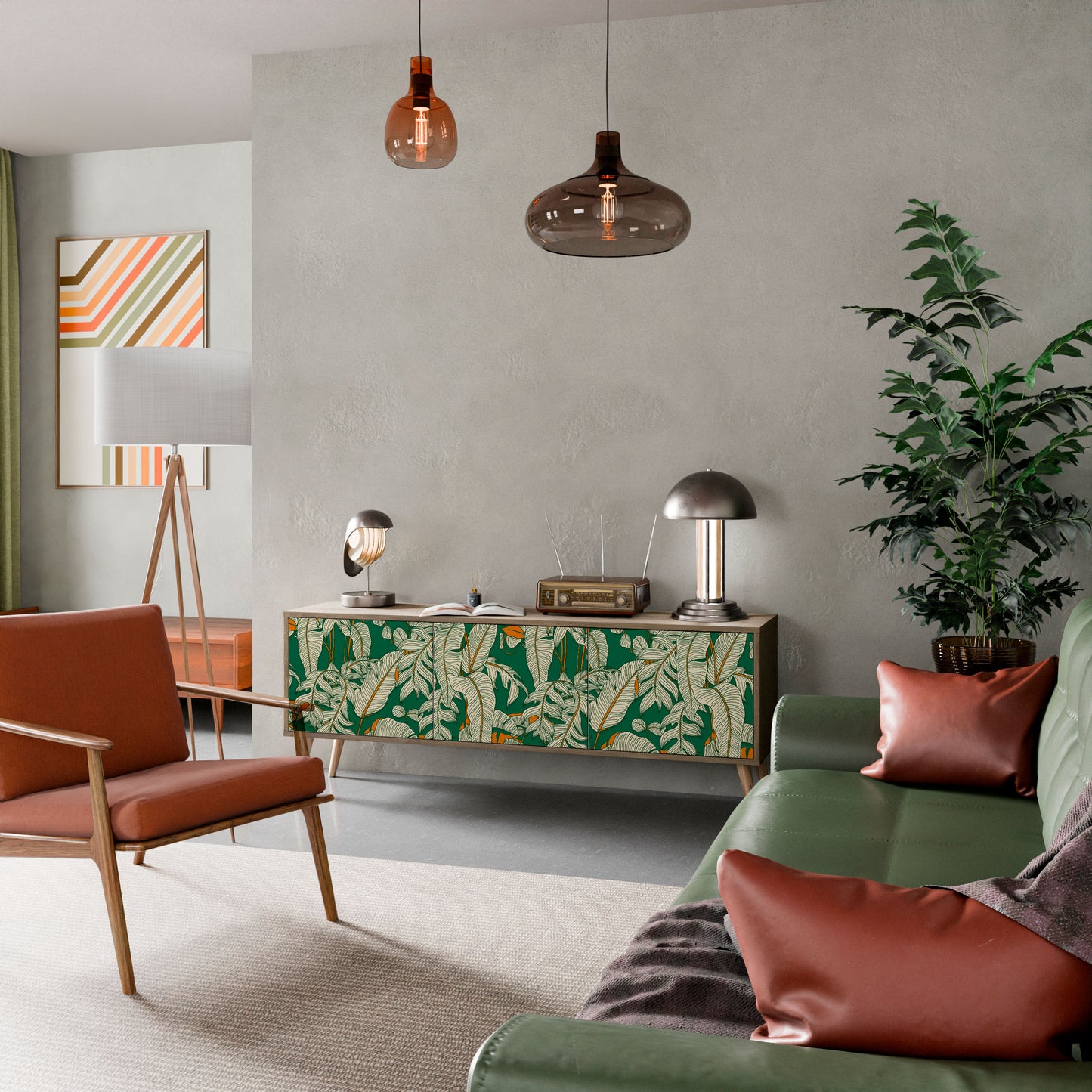 VERDANT PLEASURES Mobile TV a 3 Ante in Effetto Rovere