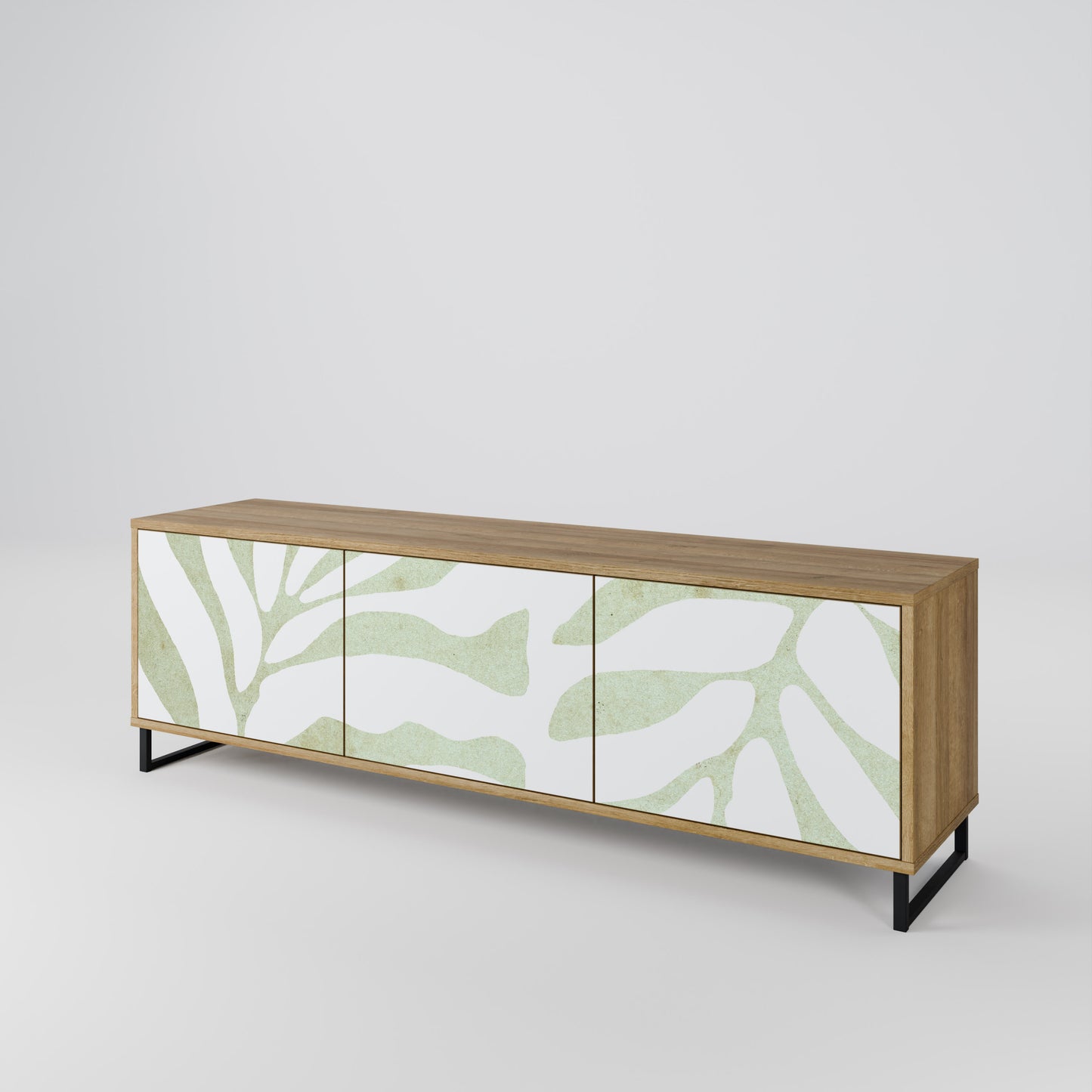 Mobile TV BOTANICAL SPARK a 3 ante in effetto rovere
