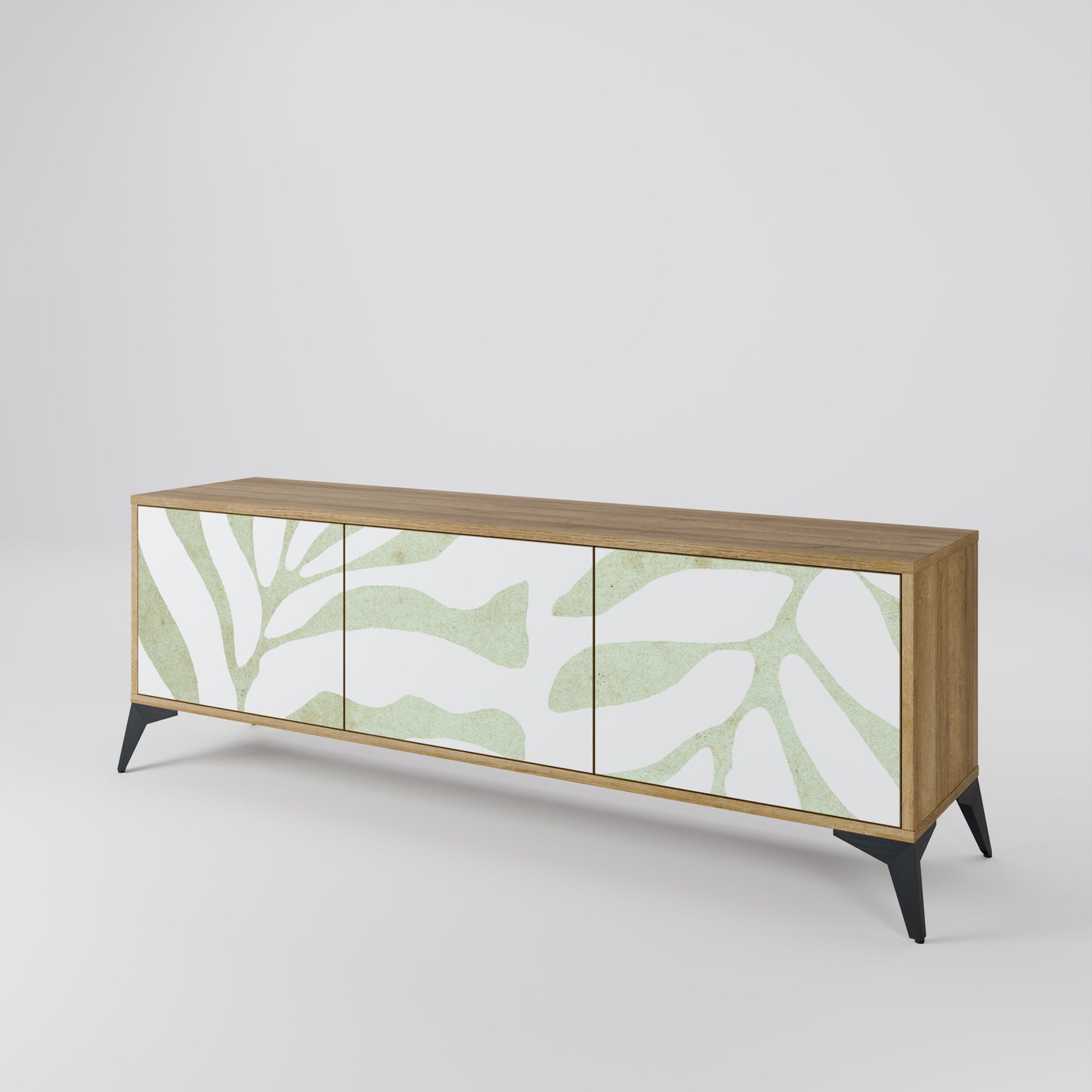 Mobile TV BOTANICAL SPARK a 3 ante in effetto rovere