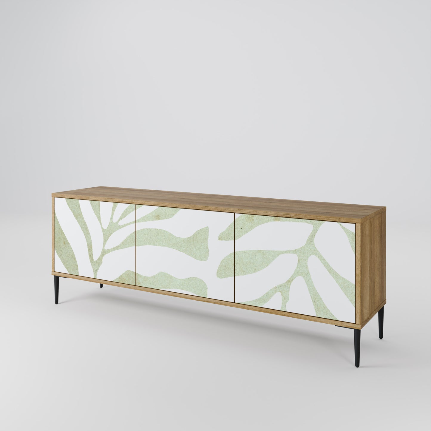 Mobile TV BOTANICAL SPARK a 3 ante in effetto rovere