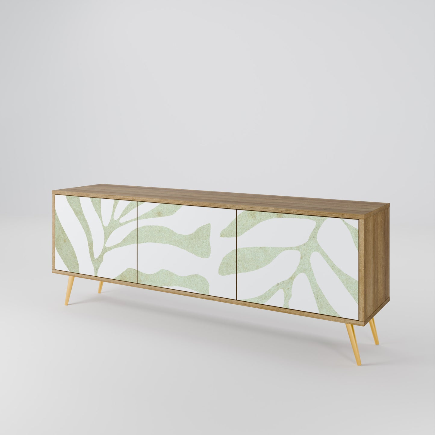 Mobile TV BOTANICAL SPARK a 3 ante in effetto rovere