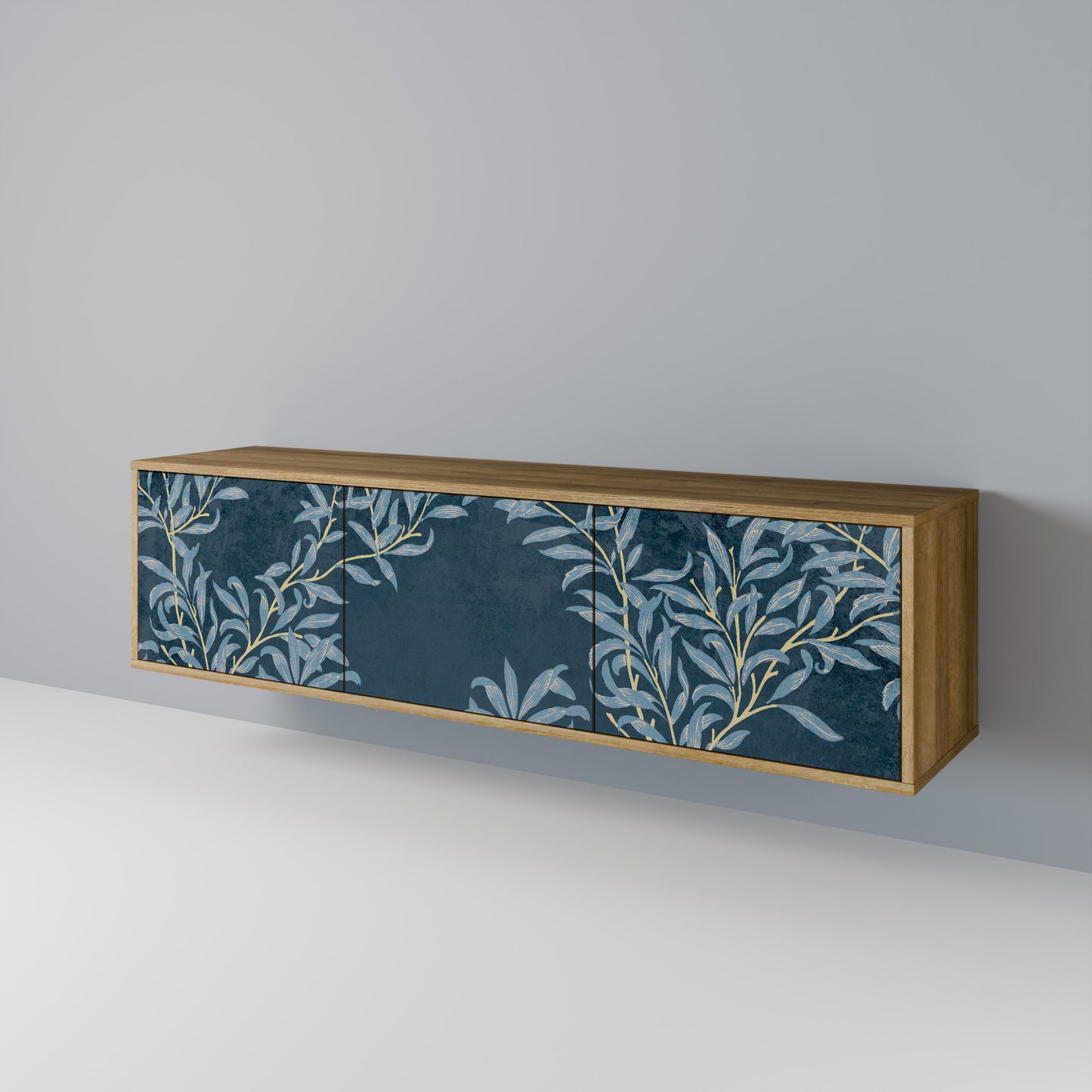Mobile TV BLUE LEAVES a 3 ante effetto rovere