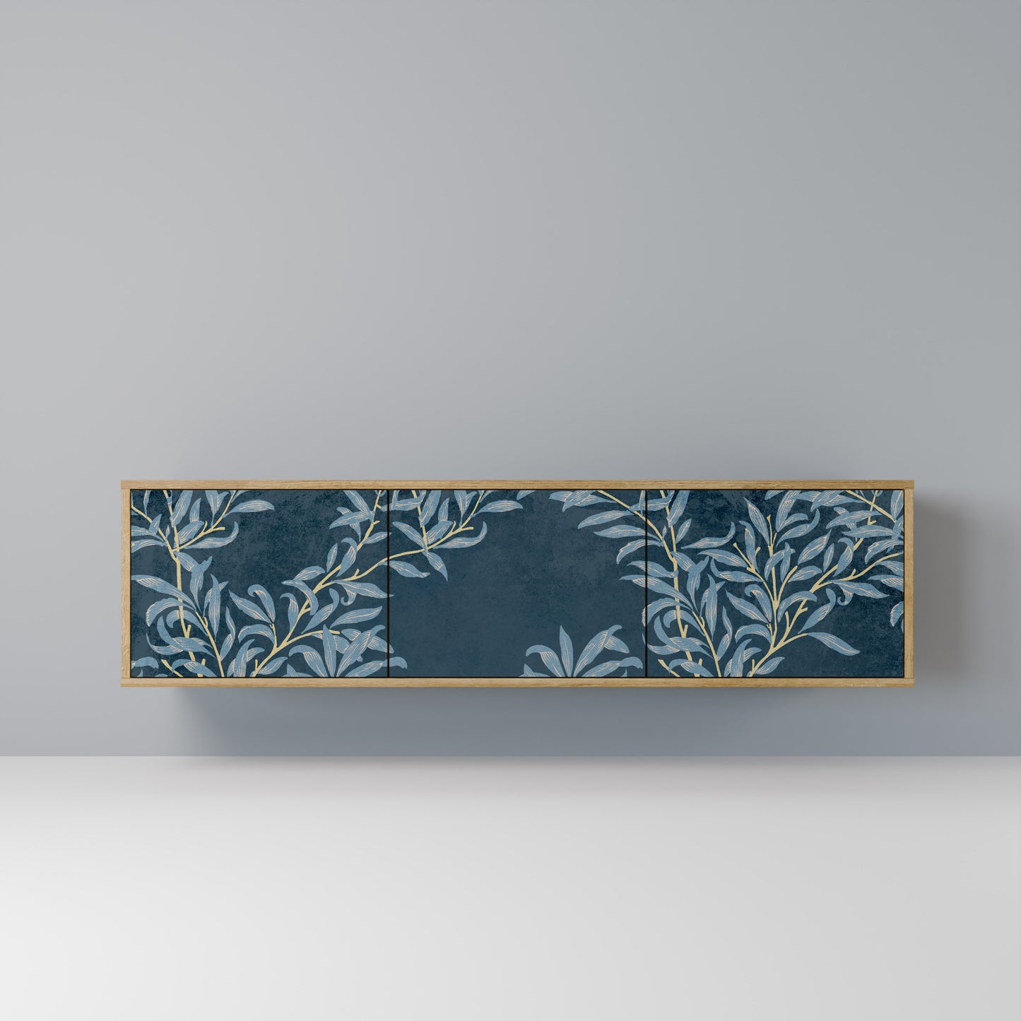 Mobile TV BLUE LEAVES a 3 ante effetto rovere