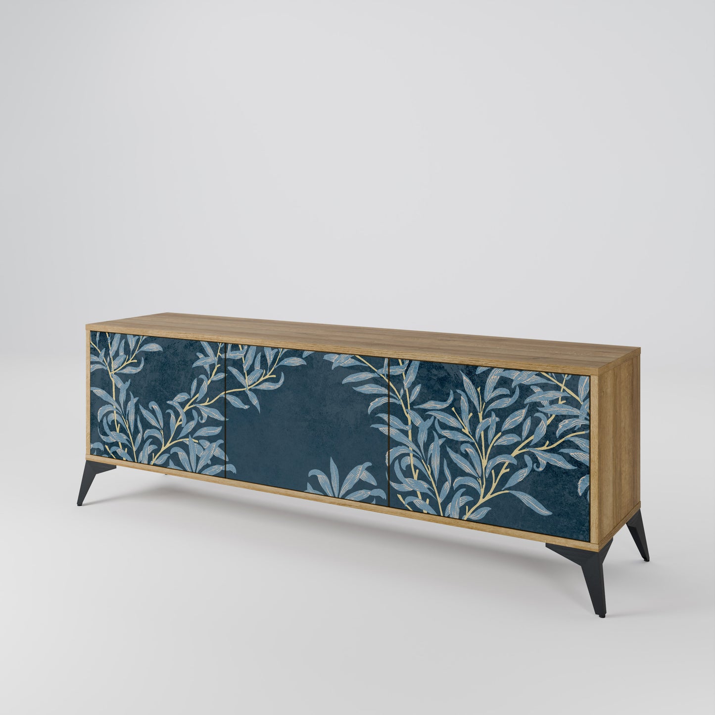 Mobile TV BLUE LEAVES a 3 ante effetto rovere