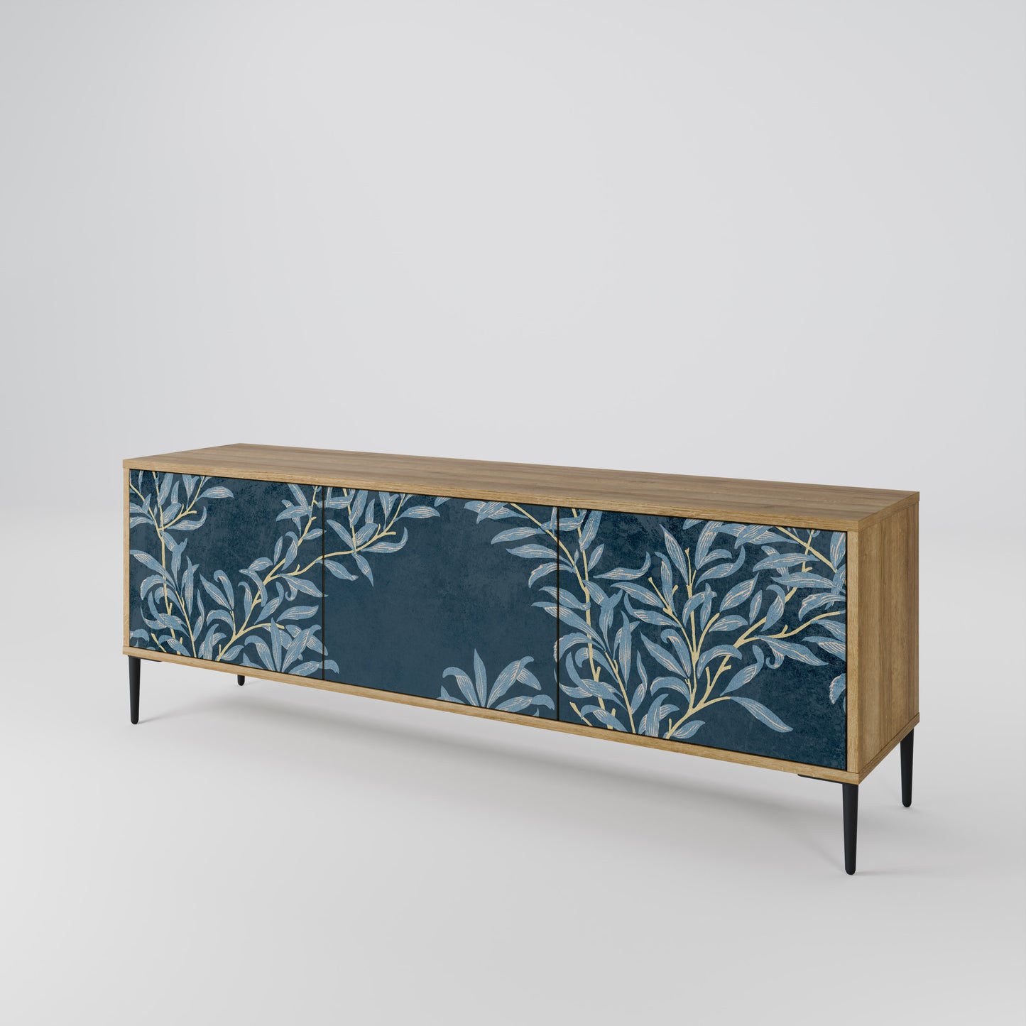 Mobile TV BLUE LEAVES a 3 ante effetto rovere