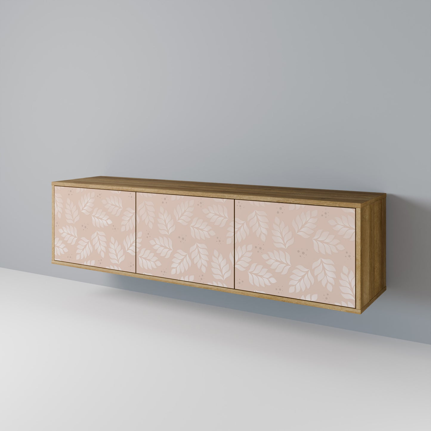 Mobile TV LEAVES ON BEIGE a 3 ante effetto rovere