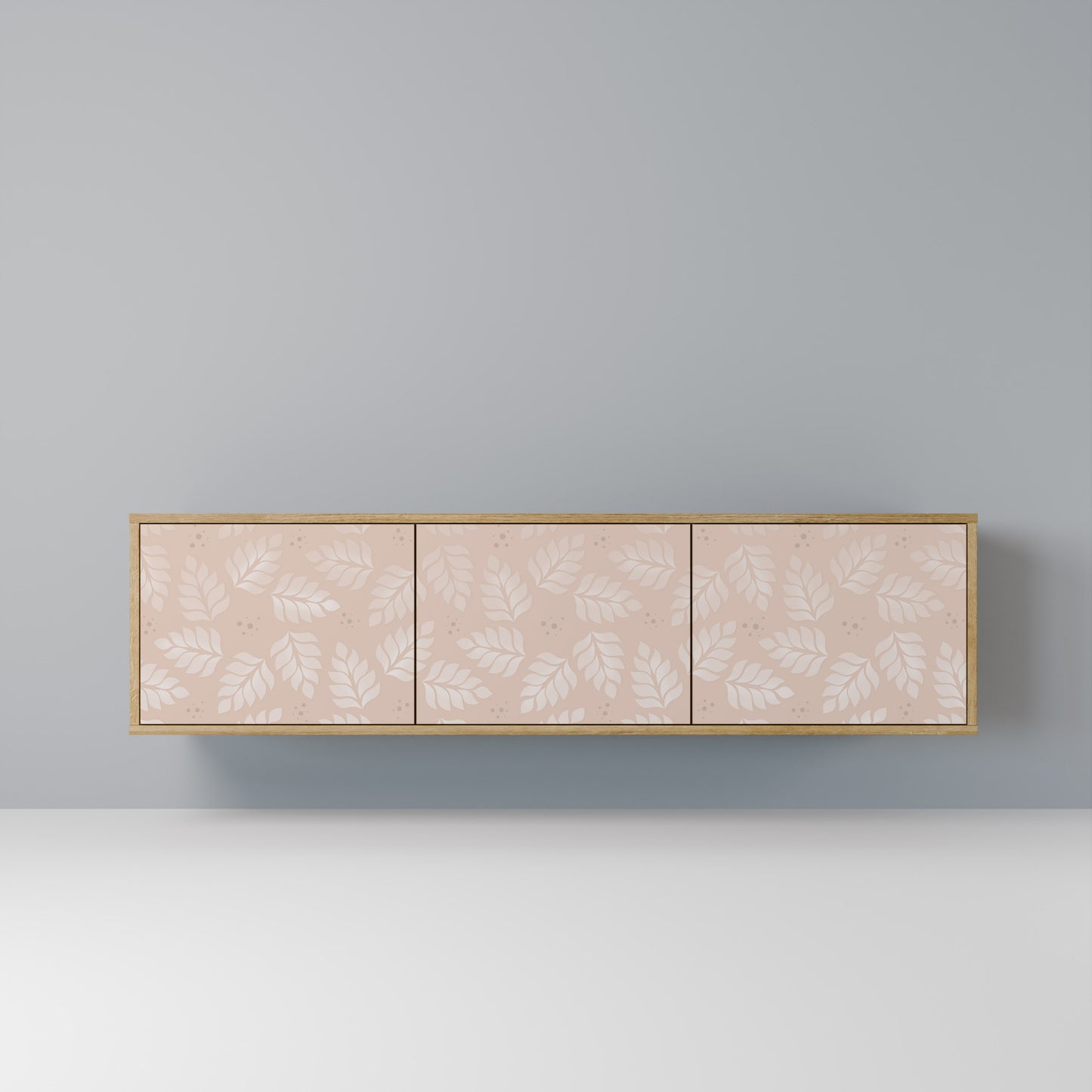 Mobile TV LEAVES ON BEIGE a 3 ante effetto rovere