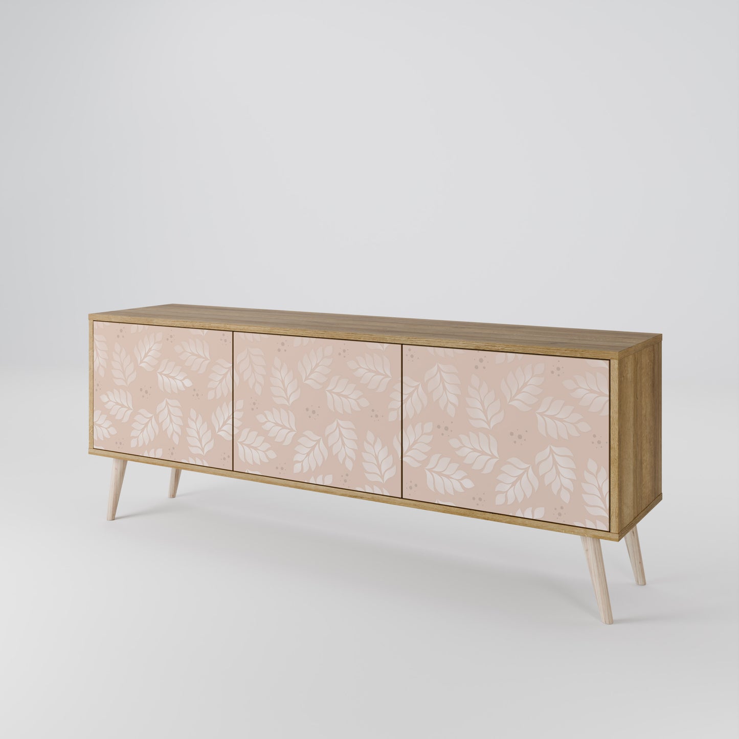 Mobile TV LEAVES ON BEIGE a 3 ante effetto rovere