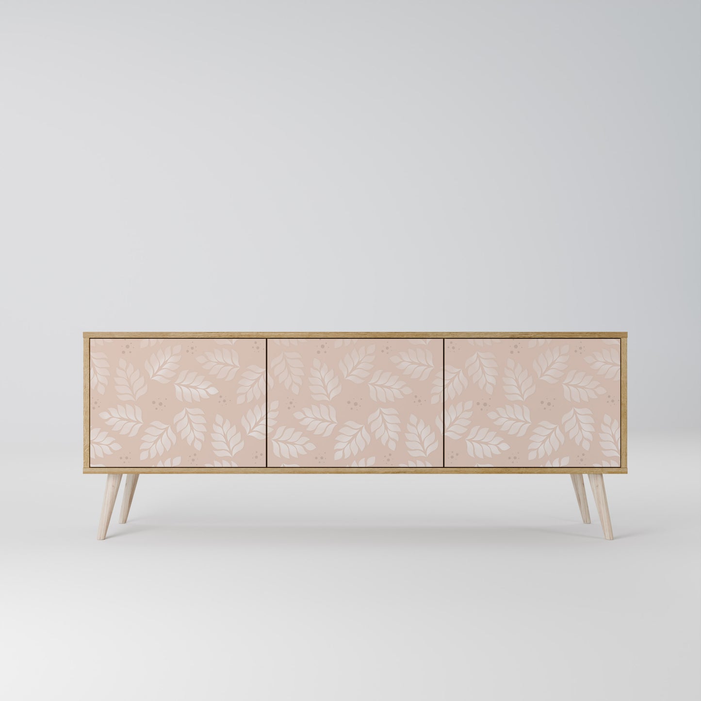 Mobile TV LEAVES ON BEIGE a 3 ante effetto rovere