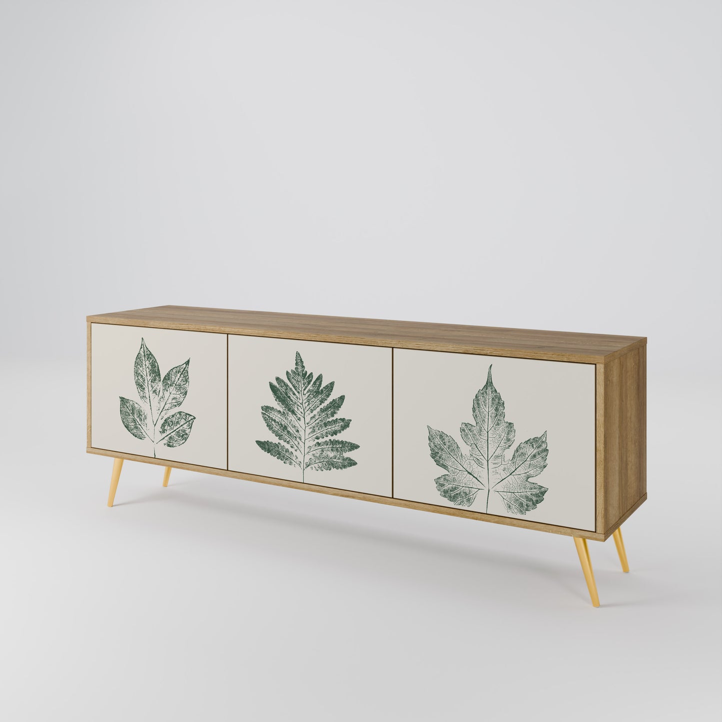 GREEN LEAFY STAMPS Mobile TV a 3 ante effetto rovere