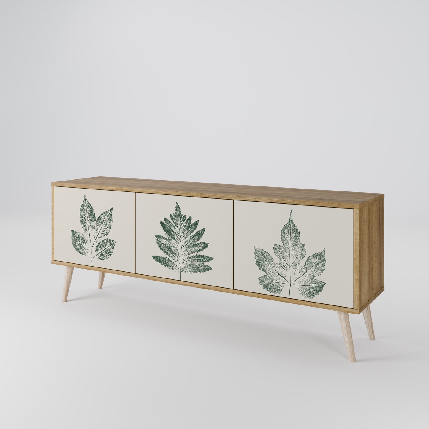 GREEN LEAFY STAMPS Mobile TV a 3 ante effetto rovere