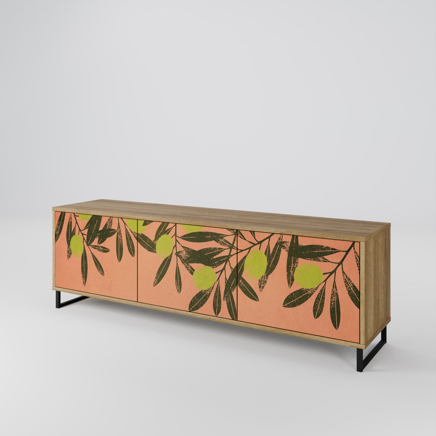 Mobile TV a 3 ante JUICY OLIVES in effetto rovere