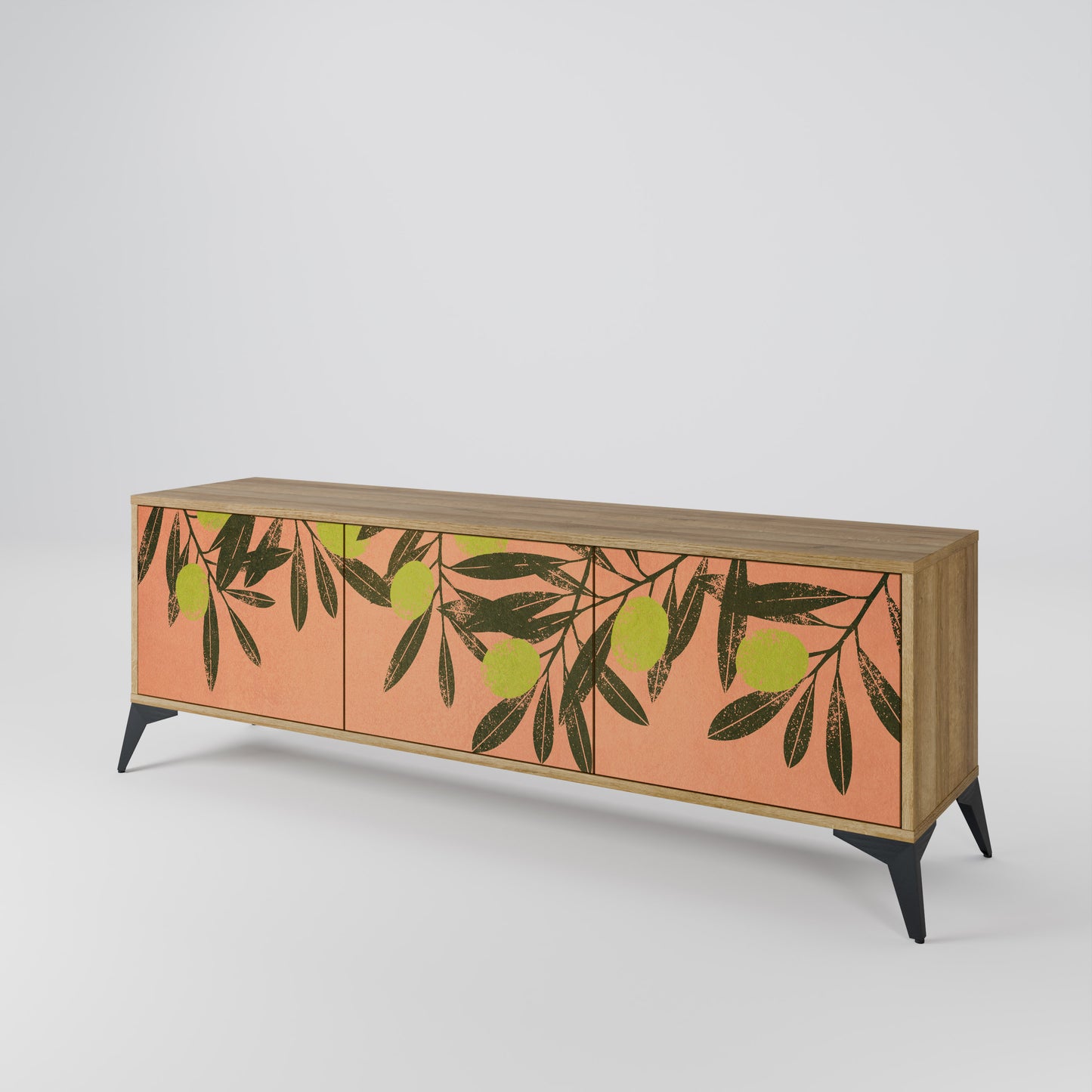 Mobile TV a 3 ante JUICY OLIVES in effetto rovere