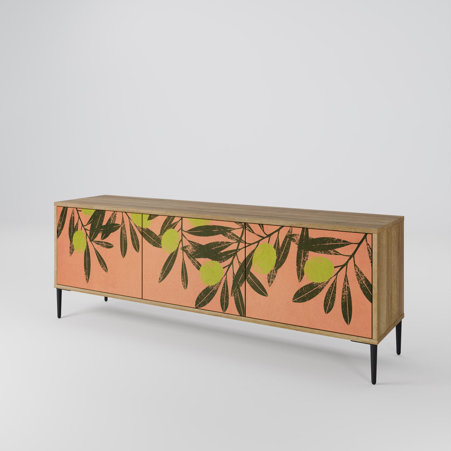 Mobile TV a 3 ante JUICY OLIVES in effetto rovere