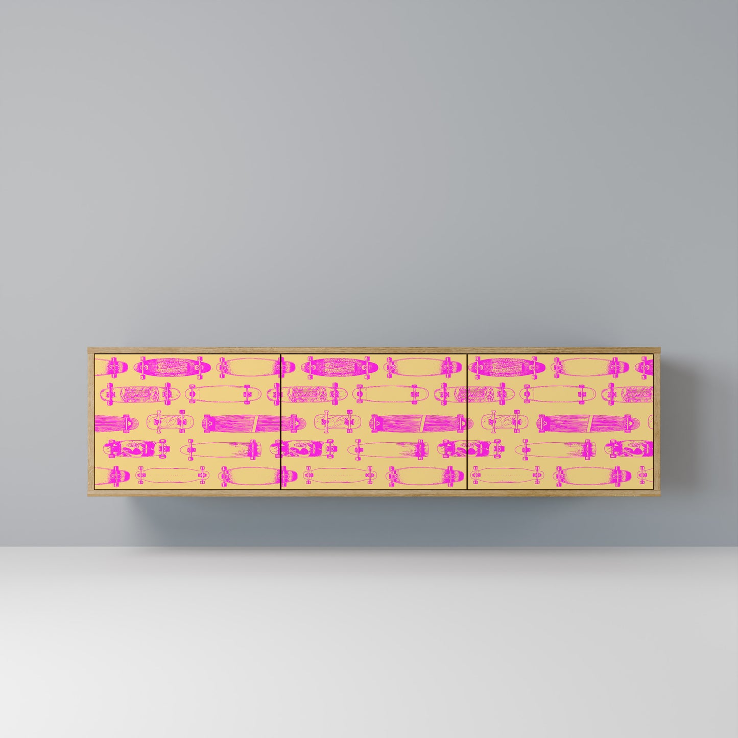 Mobile TV SKATEBOARD ARTISTRY a 3 ante in effetto rovere