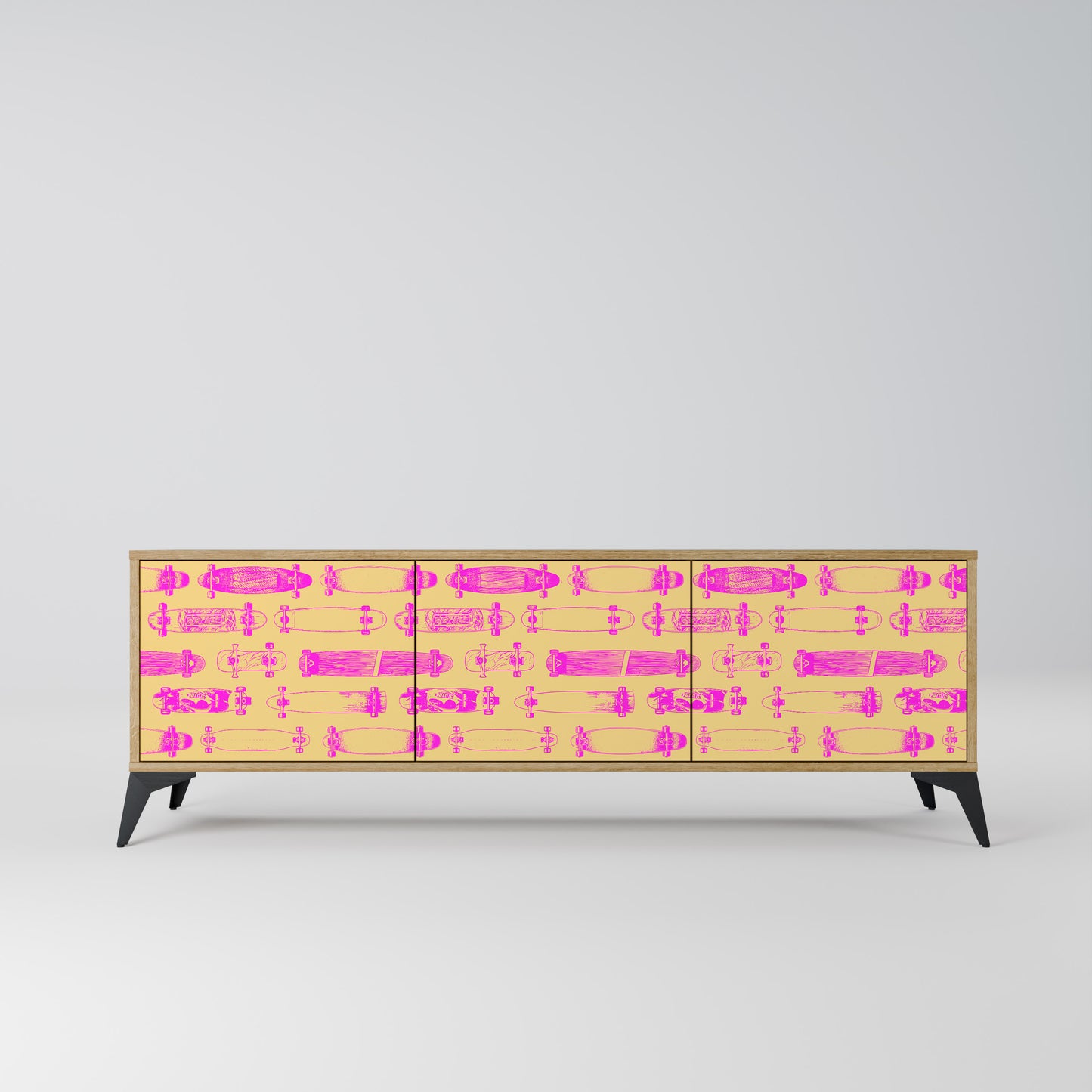 Mobile TV SKATEBOARD ARTISTRY a 3 ante in effetto rovere