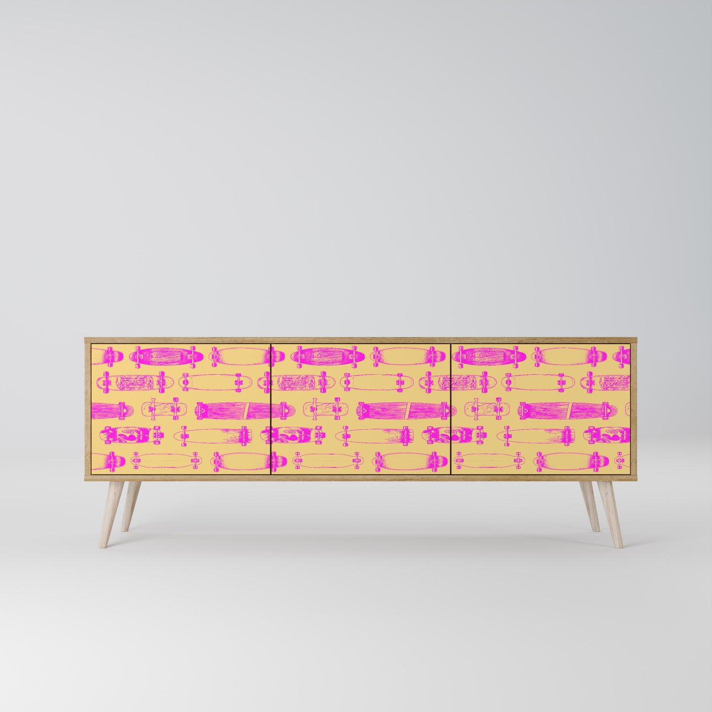Mobile TV SKATEBOARD ARTISTRY a 3 ante in effetto rovere