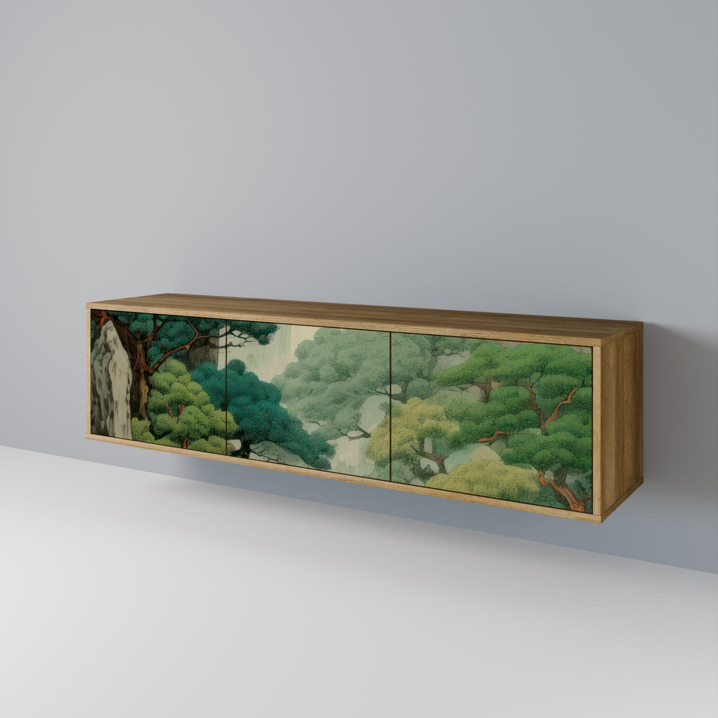 Mobile TV VERDURE ABYSS a 3 ante in effetto rovere