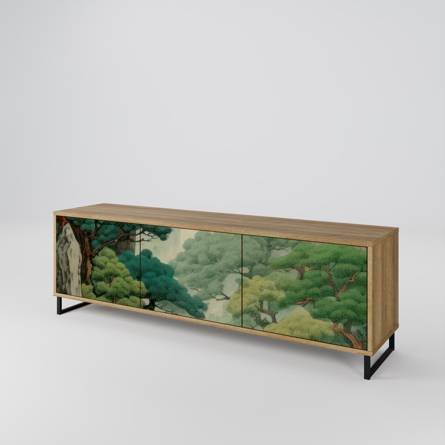 Mobile TV VERDURE ABYSS a 3 ante in effetto rovere