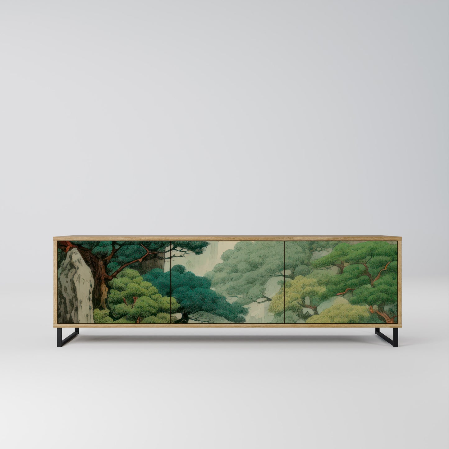 Mobile TV VERDURE ABYSS a 3 ante in effetto rovere