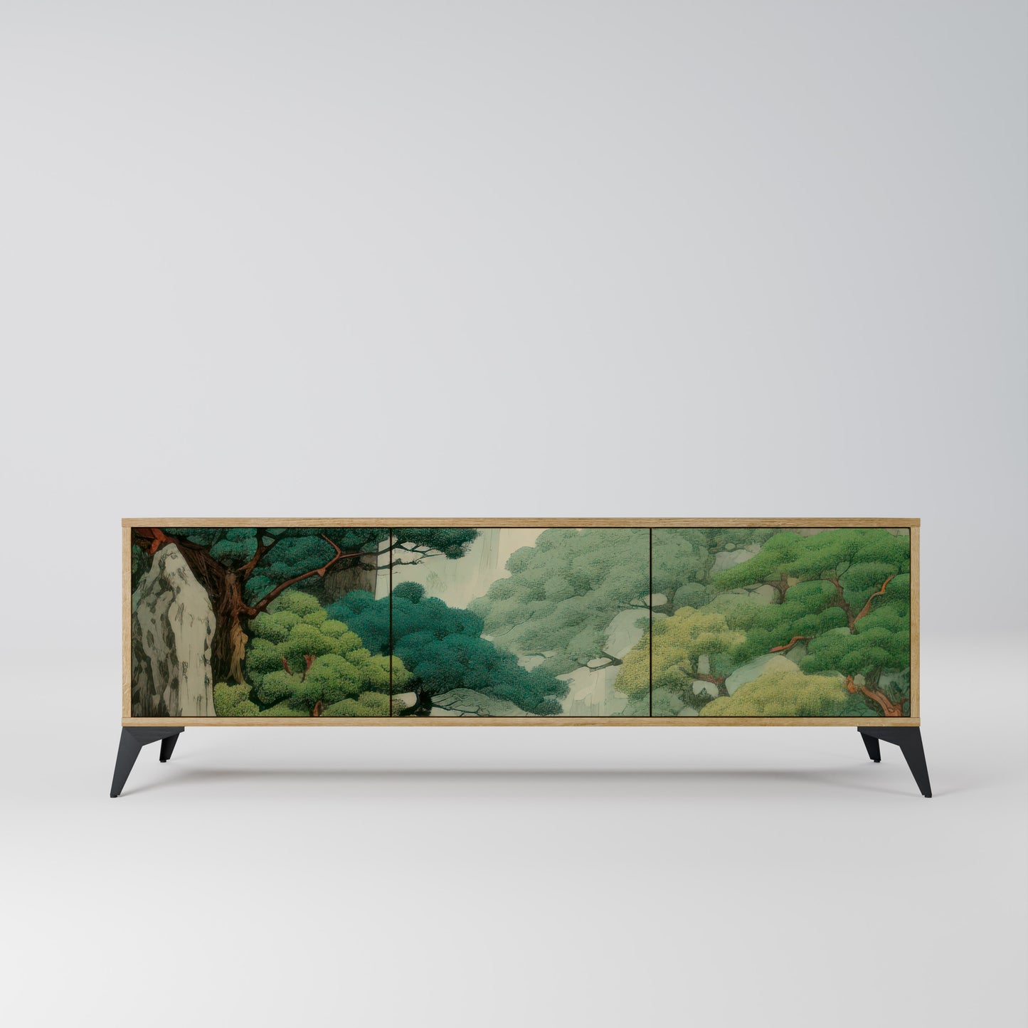 Mobile TV VERDURE ABYSS a 3 ante in effetto rovere