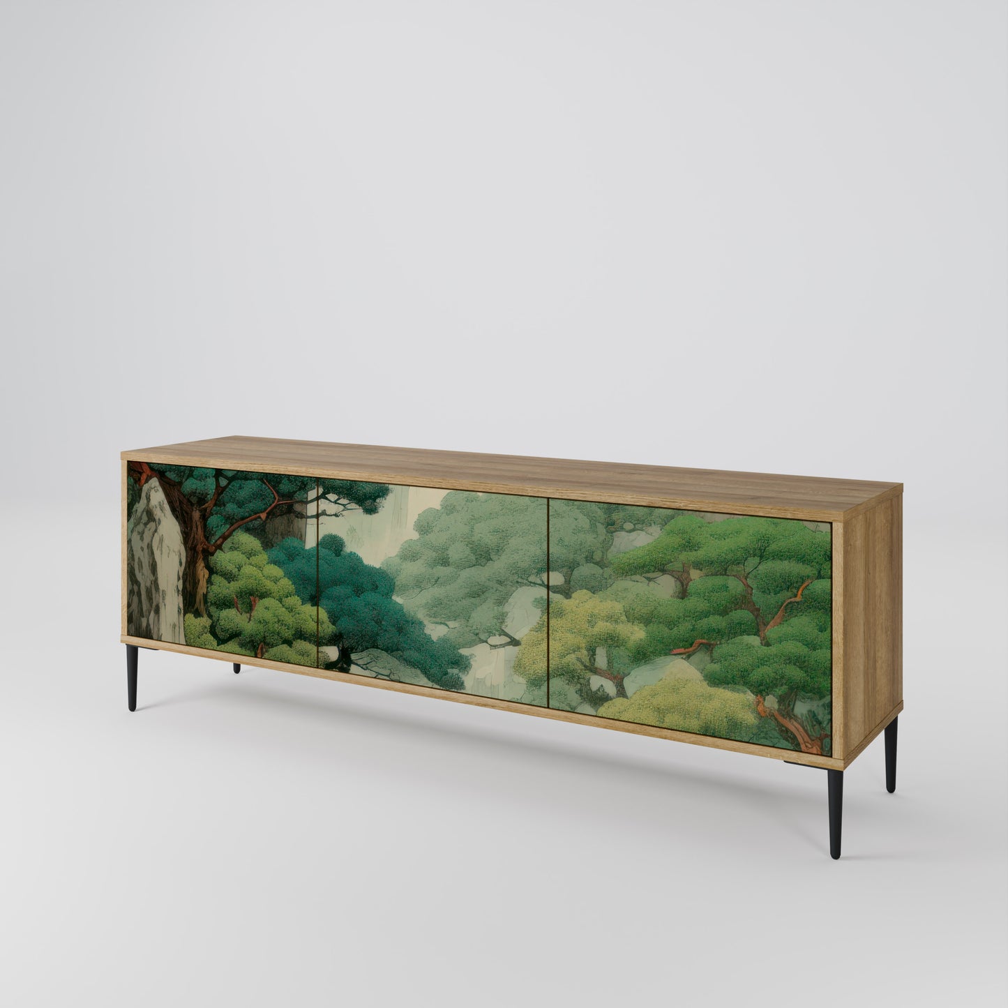 Mobile TV VERDURE ABYSS a 3 ante in effetto rovere
