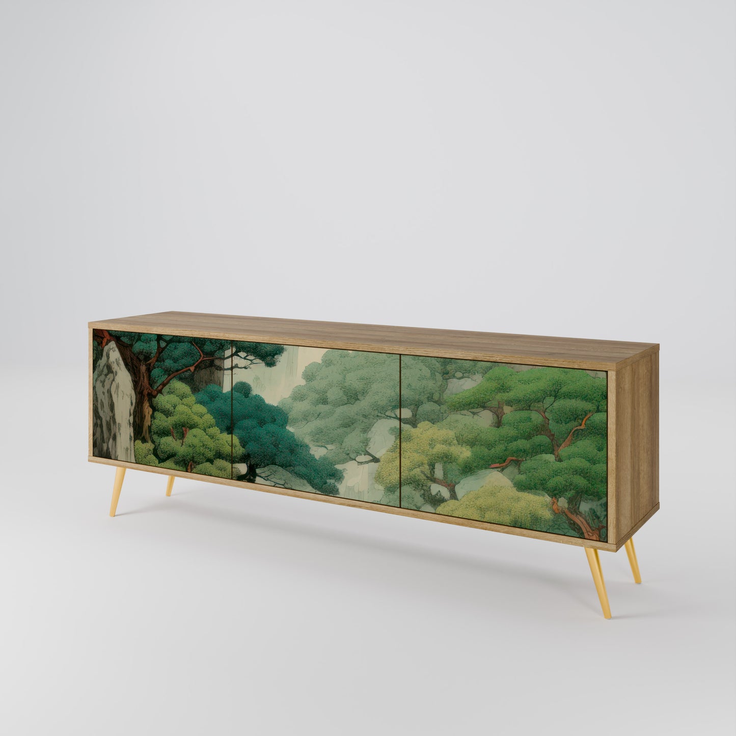 Mobile TV VERDURE ABYSS a 3 ante in effetto rovere