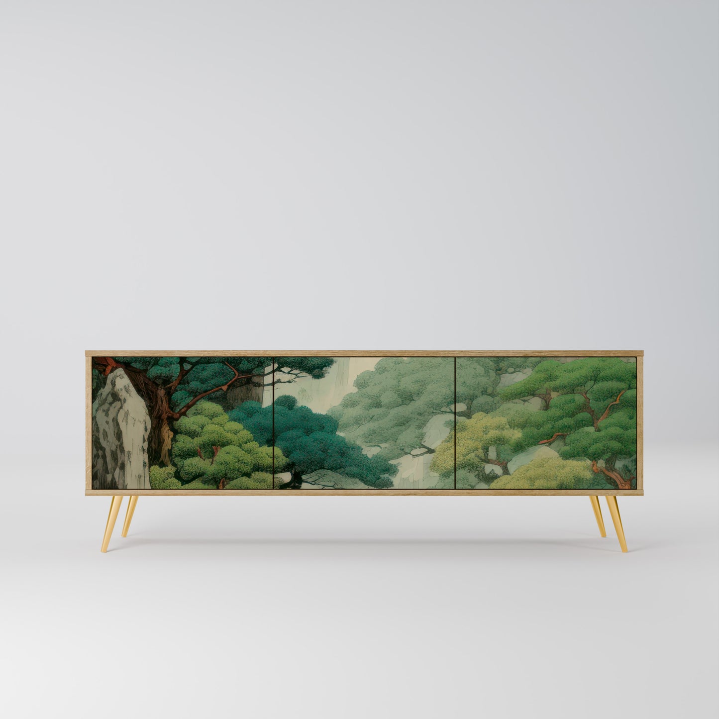 Mobile TV VERDURE ABYSS a 3 ante in effetto rovere
