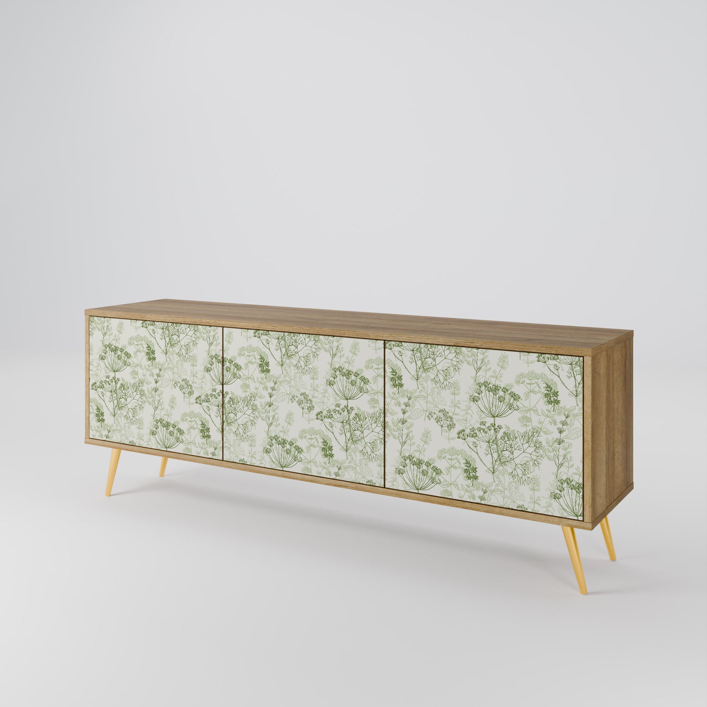 Mobile TV a 3 ante FENNEL BALDACHIN effetto rovere