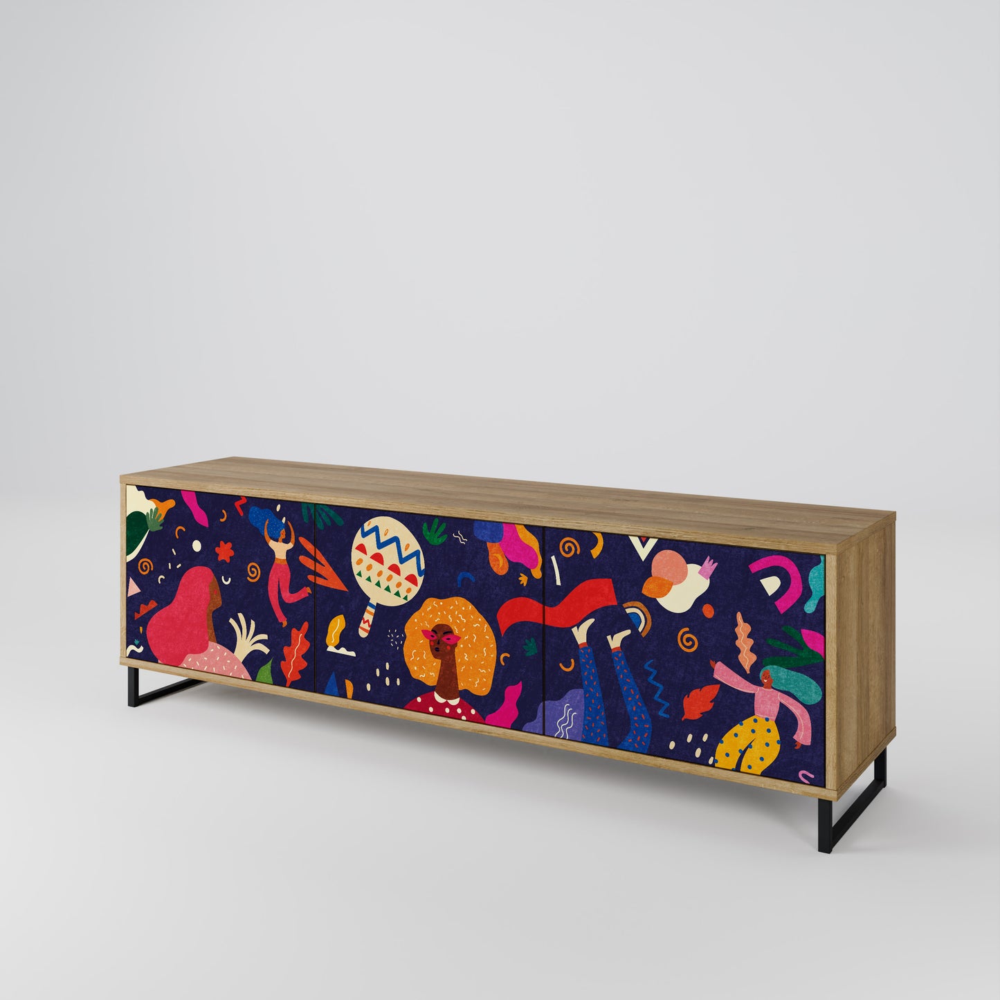 FESTIVE PLEASURES Mobile TV a 3 ante in effetto rovere